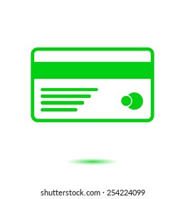 Vector credit card icon. Flat design style. EPS 10.