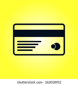 Vector credit card icon. Flat design style. EPS 10.