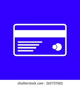 Vector credit card icon. Flat design style. EPS 10.