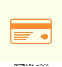 Vector credit card icon. Flat design style. EPS 10.