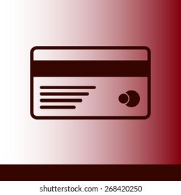 Vector credit card icon. Flat design style. EPS 10.