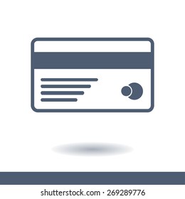 Vector credit card icon. Flat design style. EPS 10.