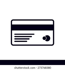 Vector credit card icon. Flat design style. EPS 10.