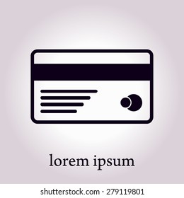 Vector credit card icon. Flat design style. EPS 10.