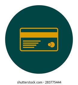 Vector credit card icon. Flat design style. EPS 10.