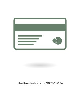 Vector credit card icon. Flat design style. EPS 10.