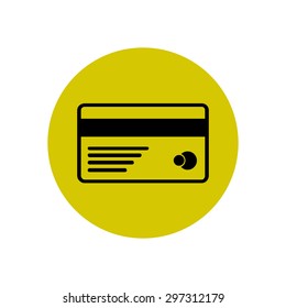 Vector credit card icon. Flat design style. EPS 10.