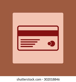 Vector credit card icon. Flat design style. EPS 10.