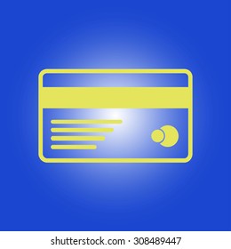 Vector credit card icon. Flat design style. EPS 10.