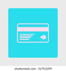 Vector credit card icon. Flat design style. EPS 10.
