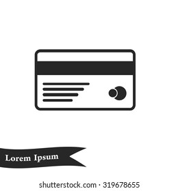 Vector credit card icon. Flat design style. EPS 10.