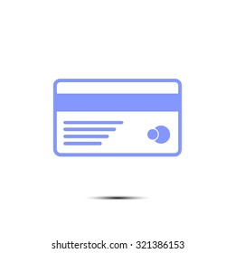 Vector credit card icon. Flat design style. EPS 10.
