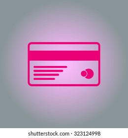 Vector credit card icon. Flat design style. EPS 10.