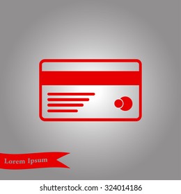 Vector credit card icon. Flat design style. EPS 10.