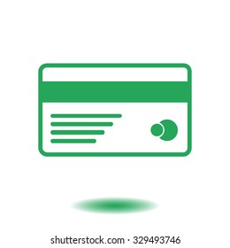 Vector credit card icon. Flat design style. EPS 10.