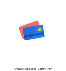 Vector credit card icon flat design
