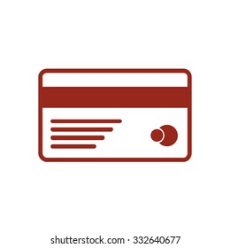 Vector credit card icon. Flat design style. EPS 10.