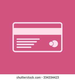 Vector credit card icon. Flat design style. EPS 10.