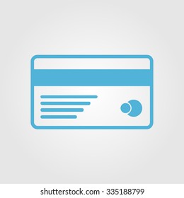 Vector credit card icon. Flat design style. EPS 10.