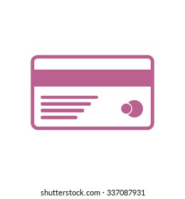 Vector credit card icon. Flat design style. EPS 10.