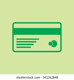 Vector credit card icon. Flat design style. EPS 10.
