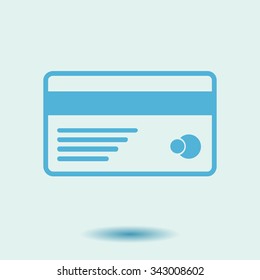 Vector credit card icon. Flat design style. EPS 10.