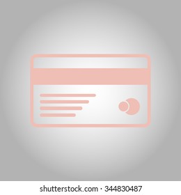 Vector credit card icon. Flat design style. EPS 10.