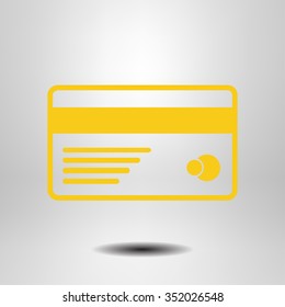 Vector credit card icon. Flat design style. EPS 10.