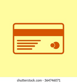 Vector credit card icon. Flat design style. EPS 10.