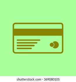 Vector credit card icon. Flat design style. EPS 10.