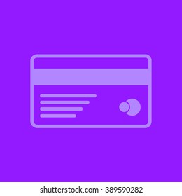 Vector credit card icon. Flat design style. EPS 10.