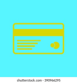 Vector credit card icon. Flat design style. EPS 10.