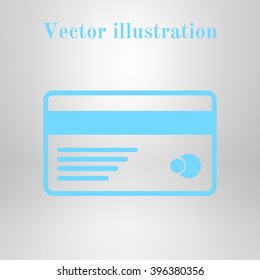 Vector credit card icon. Flat design style. EPS 10.
