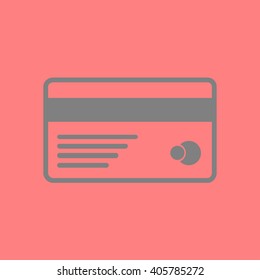 Vector credit card icon. Flat design style. EPS 10.