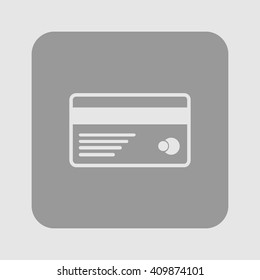 Vector credit card icon. Flat design style. EPS 10.