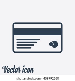 Vector credit card icon. Flat design style. EPS 10.