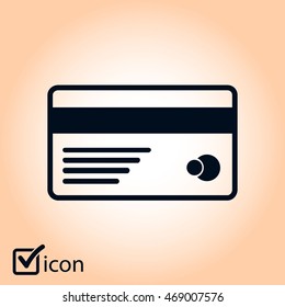Vector credit card icon. Flat design style. EPS 10.