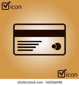 Vector credit card icon. Flat design style.