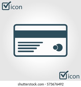 Vector credit card icon. Flat design style.