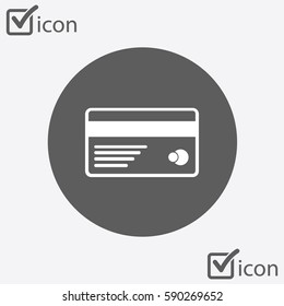Vector credit card icon. Flat design style.