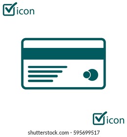 Vector credit card icon. Flat design style.