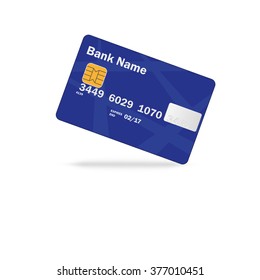 Vector Credit Card  Icon Isolated on white