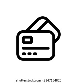 Vector Credit Card Icon Outline Black Stock Vector (Royalty Free ...