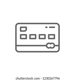 Vector credit card line icon. Symbol and sign illustration design. Isolated on white background
