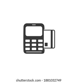 Vector credit card machine icon