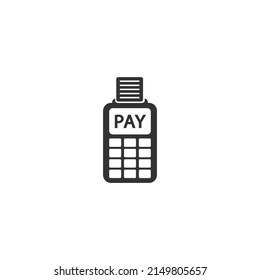 Vector credit card payment magnetic stripe reading icon flat sign