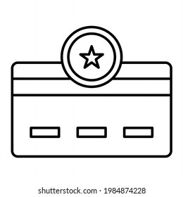 Vector Credit Card Payment Outline Icon Design

