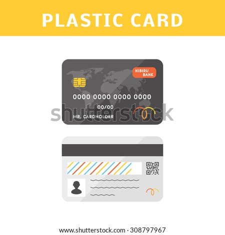 vector credit cards flat simple illustration front side of a personalized credit card and - Personalized Credit Cards vector credit cards flat simple illustration front side of a personalized credit card and - Personalized Credit Cards