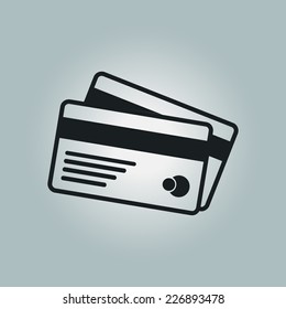 Vector credit cards icon. Flat design style. EPS 10.