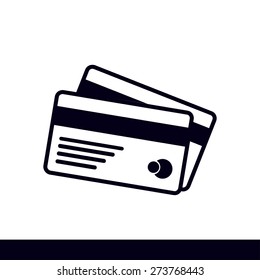Vector credit cards icon. Flat design style. EPS 10.